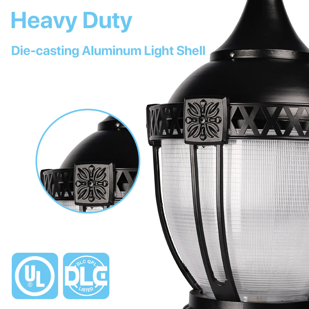 Post Top Light -TPG7 Series, 7200lumens, CCT & Power Selectable, AC 120-277V - Image 4