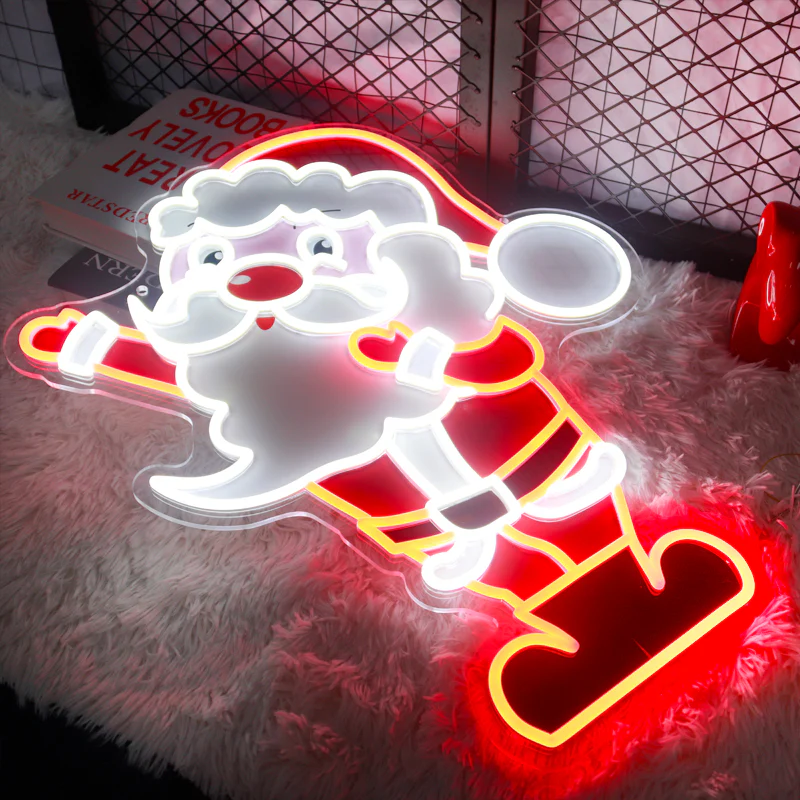Santa Claus UV Printed LED Neon Sign - Image 2