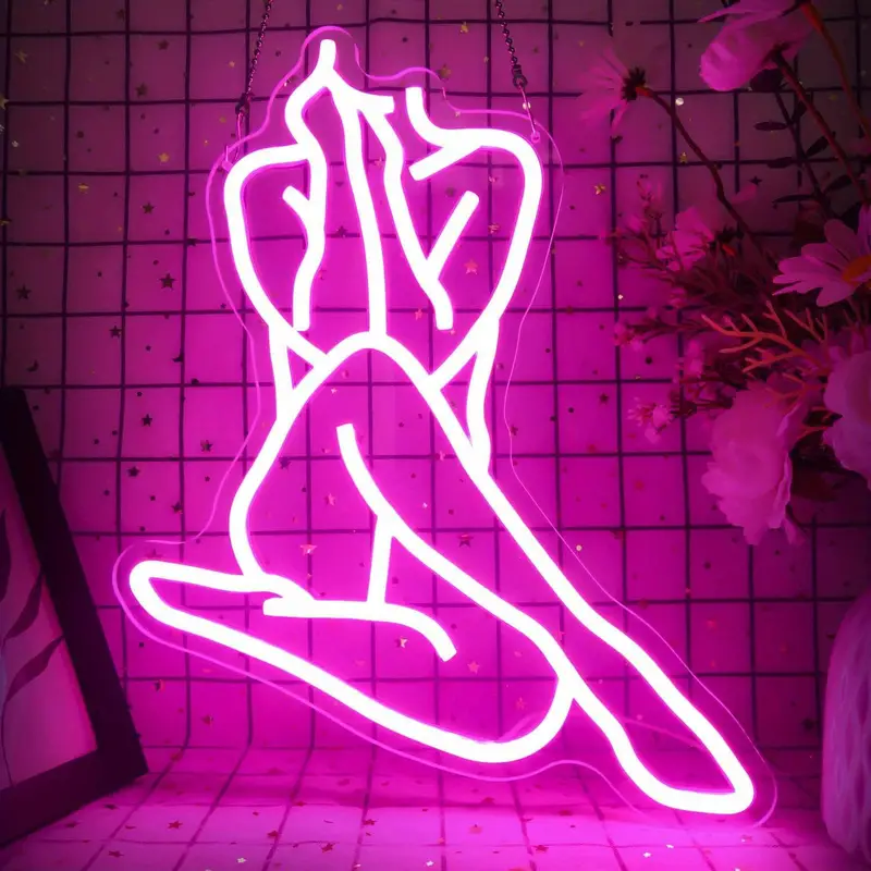 Sitting Sexy Lady Neon Sign Light
