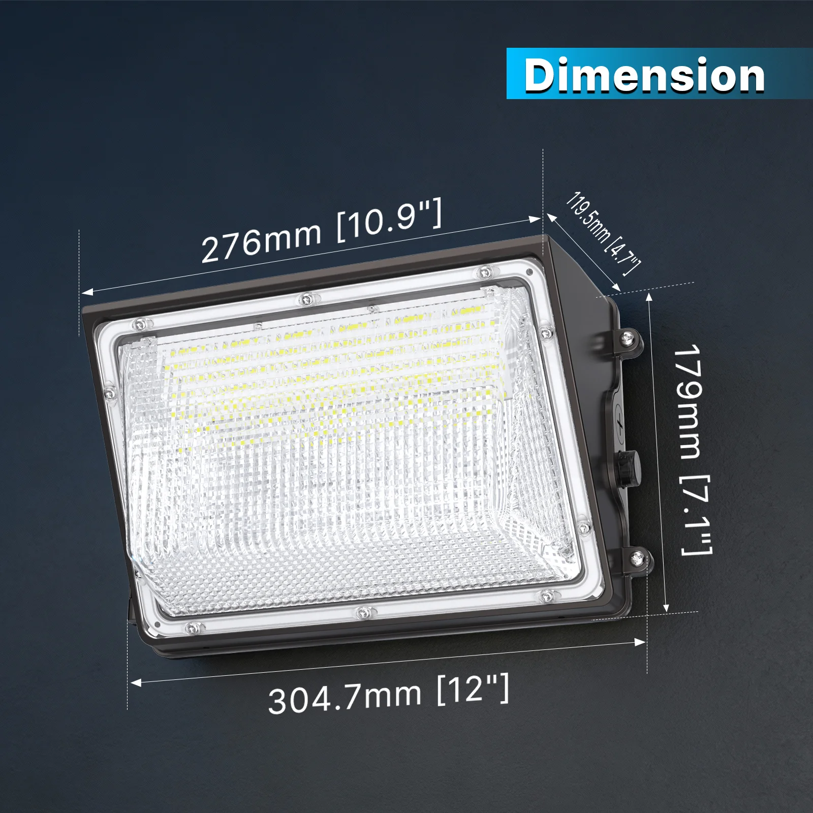 Wall Pack Light with Photocell, 18000lumens, 5000K, AC 120V - Image 5