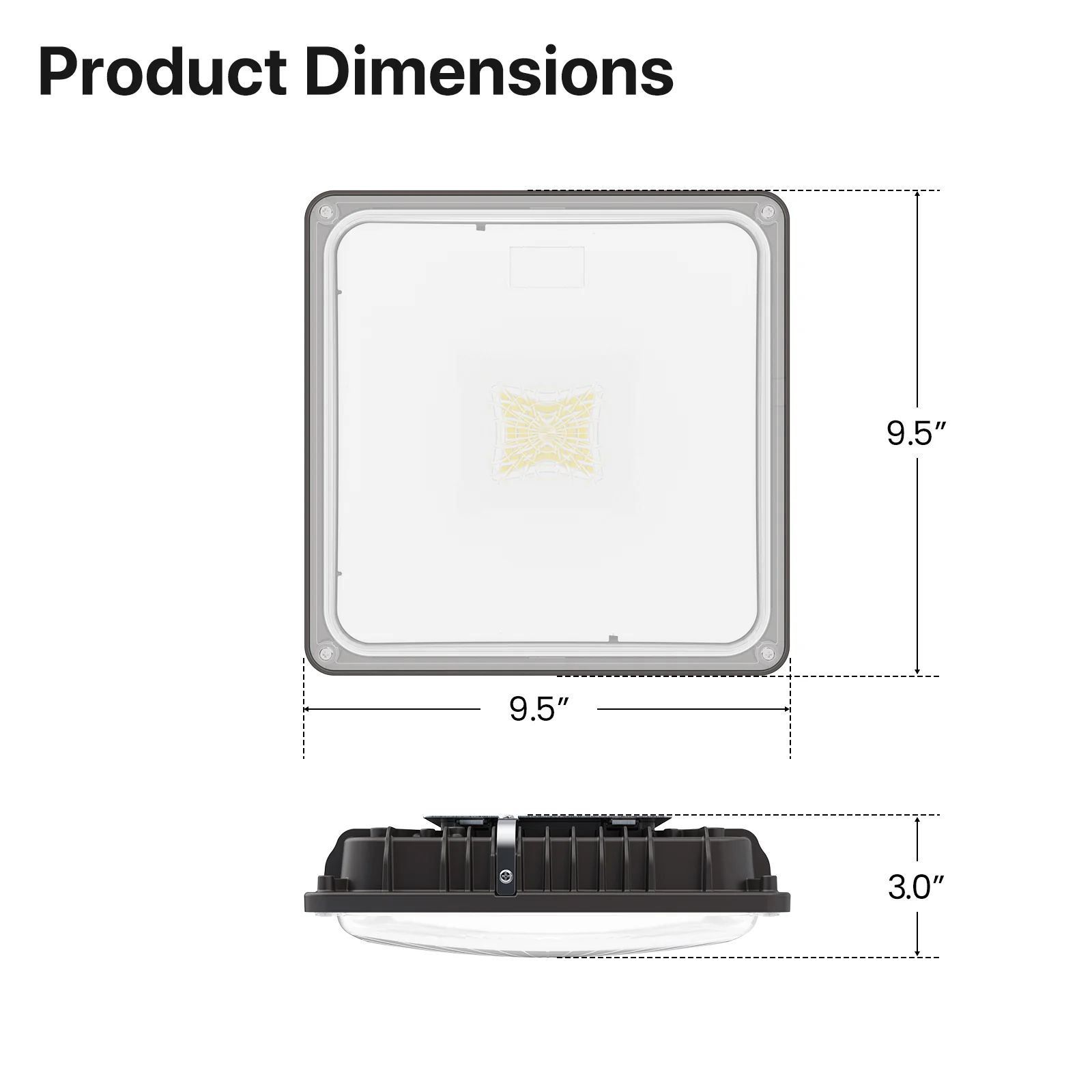 Canopy LED Lights - HPCP01 Series, 17000lumens, Adjustable Wattage & CCT, AC 120-277V - Image 9