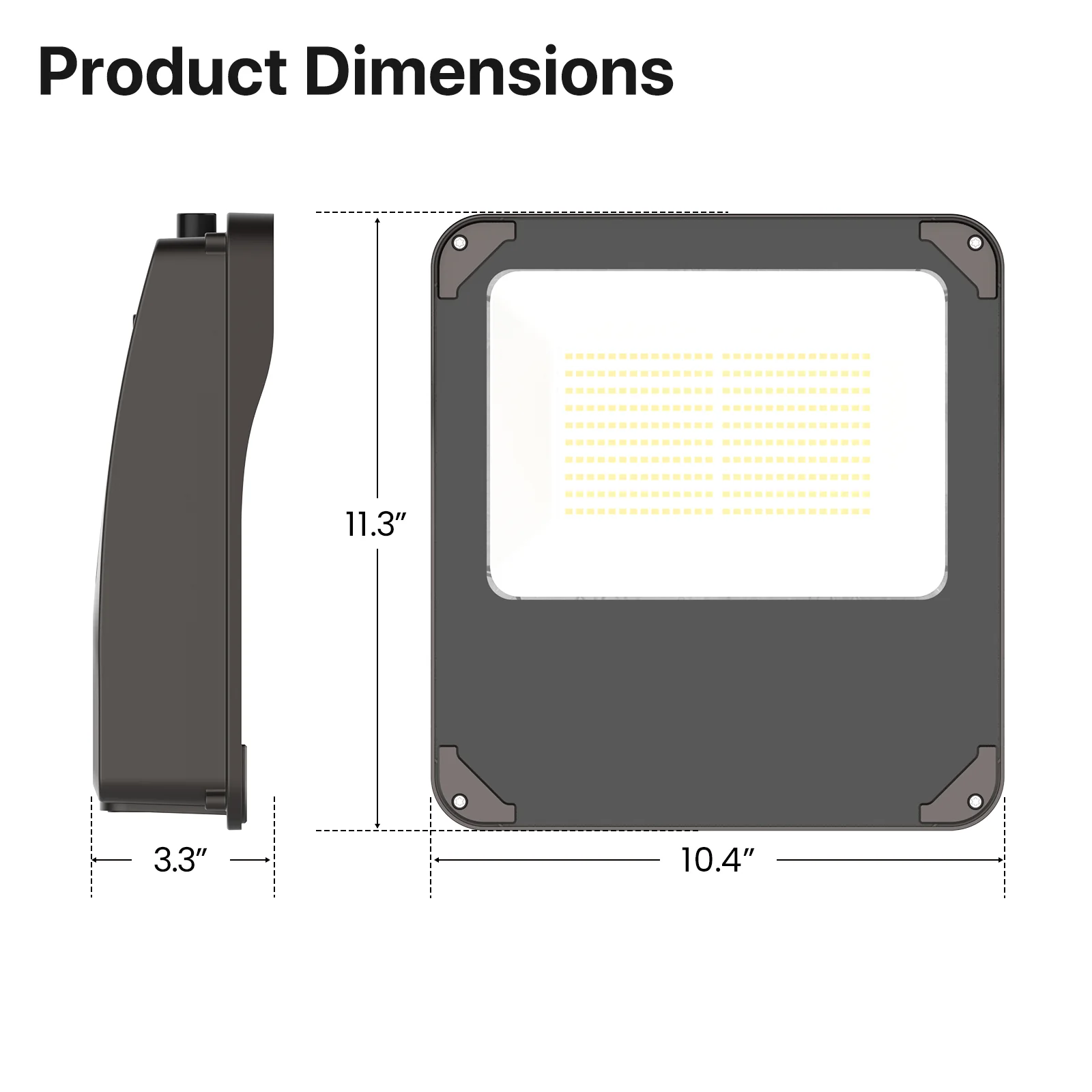 LED Flood Lights - HPFD01 Series, 19000lumens, Adjustable Wattage & CCT, 120-277V - Image 19
