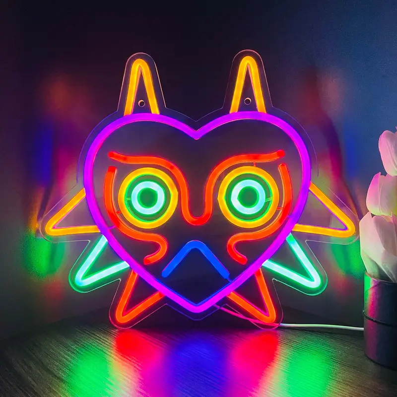 Zelda Mask LED Neon Sign Light - Image 4