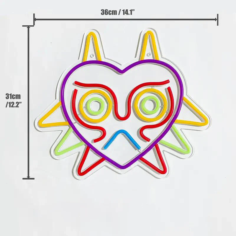 Zelda Mask LED Neon Sign Light - Image 6